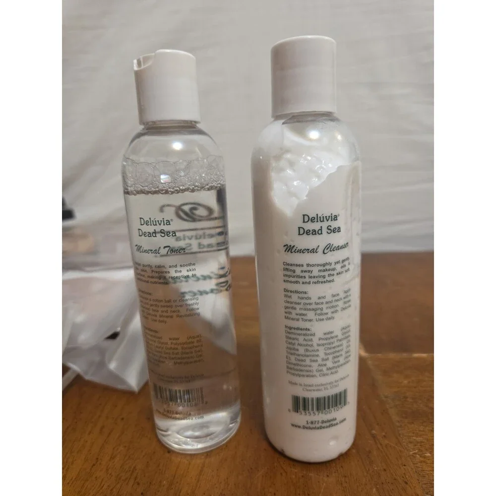 Deluvia Dead Sea Gift Set Mineral Mud Mask Revitalizing Cream Cleanser Toner
